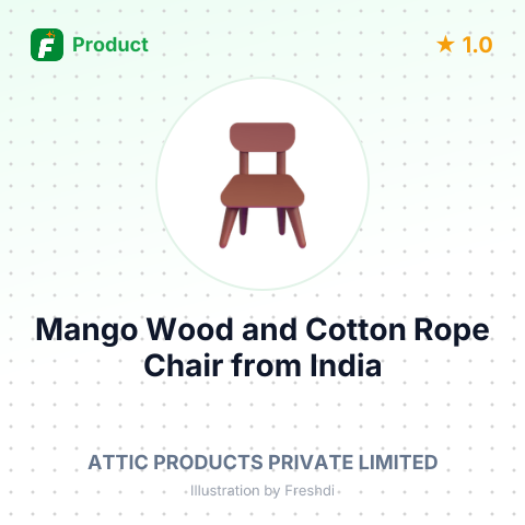 Mango Wood and Cotton Rope Chair – summary card, no photo uploaded yet