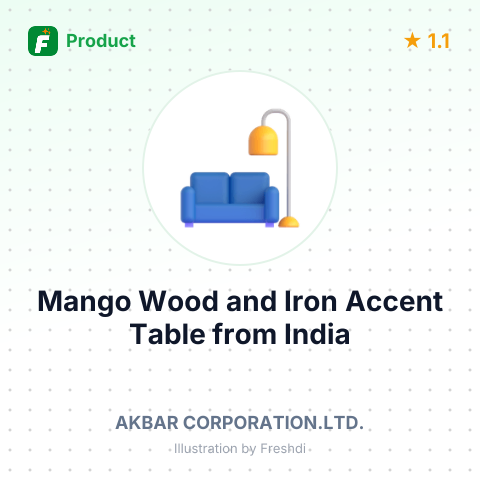 Mango Wood and Iron Accent Table – summary card, no photo uploaded yet