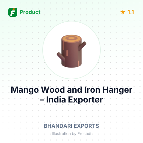Mango Wood and Iron Hanger – product summary card, no photo uploaded yet
