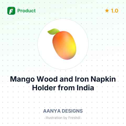 Mango Wood and Iron Napkin Holder – summary card, no photo uploaded yet