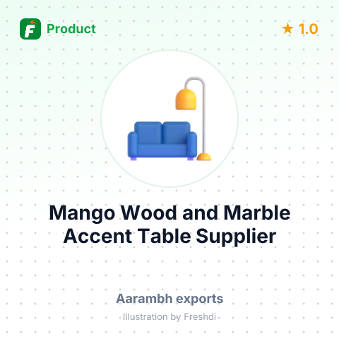 Mango Wood and Marble Accent Table – summary card, no photo uploaded yet