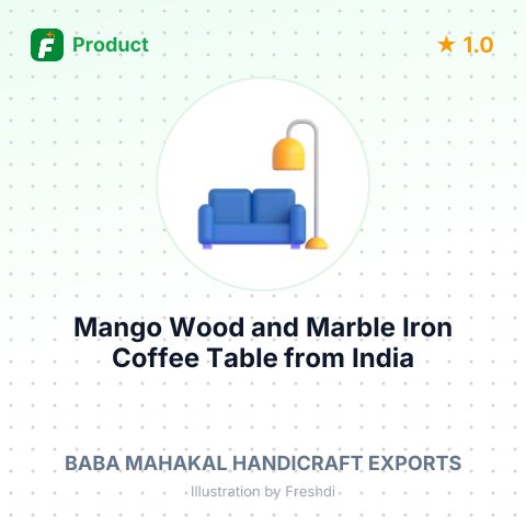 Mango Wood and Marble Iron Coffee Table – summary card, no photo uploaded yet