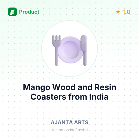 Mango Wood and Resin Coasters – summary card, no photo uploaded yet
