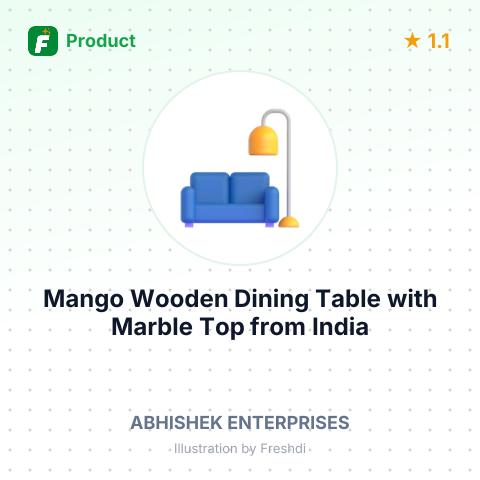 Mango Wooden Dining Table with Marble Top – summary card, no photo uploaded yet