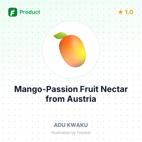 Mango-Passion Fruit Nectar – summary card, no photo uploaded yet