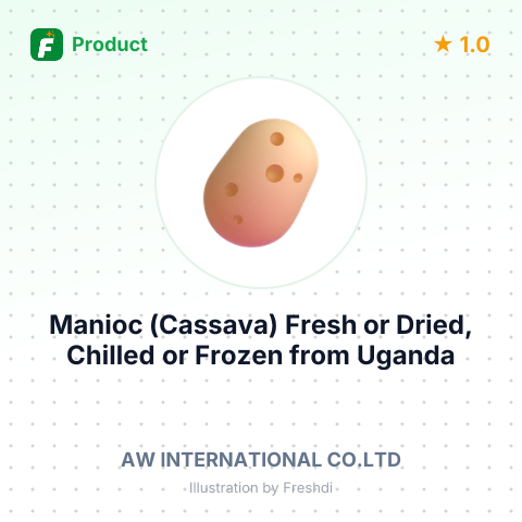 Manioc (Cassava) Fresh or Dried, Chilled or Frozen – summary card, no photo uploaded yet