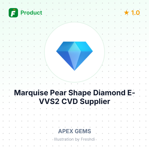Marquise Pear Shape Diamond E-VVS2 CVD – summary card, no photo uploaded yet