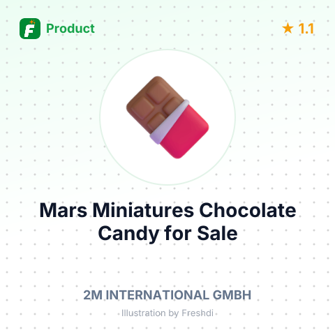 Mars Miniatures Chocolate Candy with Filling – summary card, no photo uploaded yet