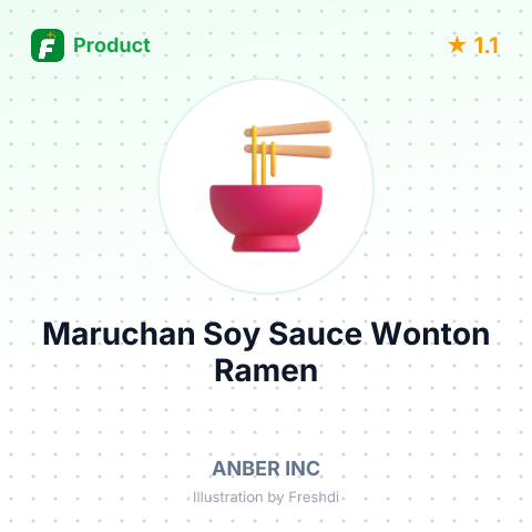Maruchan Soy Sauce Wonton Ramen – summary card, no photo uploaded yet