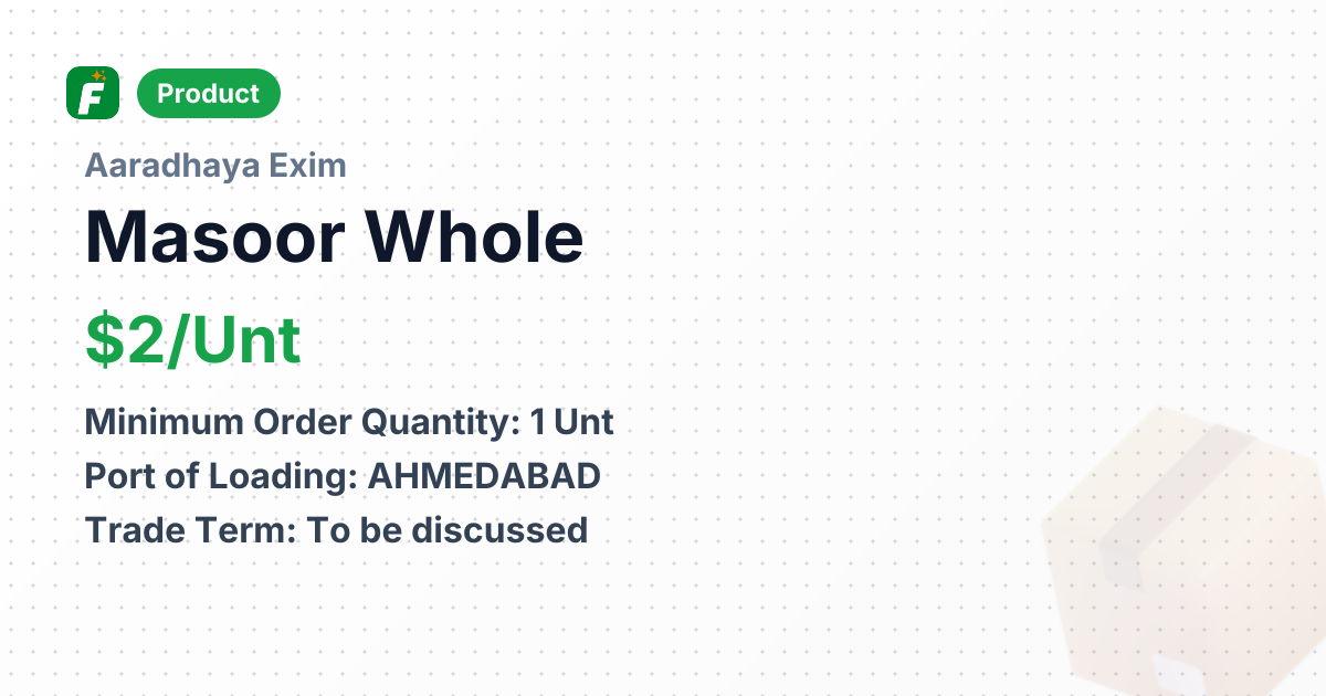 Masoor Whole – product summary card, no photo uploaded yet