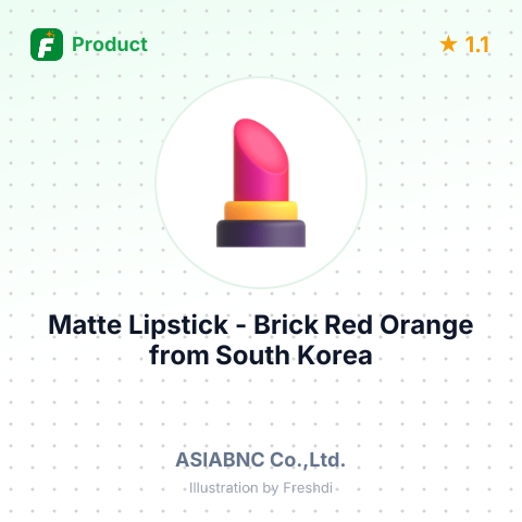 Matte Lipstick - Brick Red Orange – summary card, no photo uploaded yet