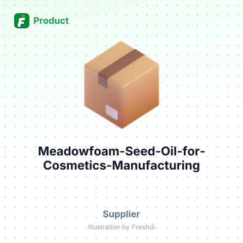 Meadowfoam Seed Oil for Cosmetics Manufacturing – summary card, no photo uploaded yet