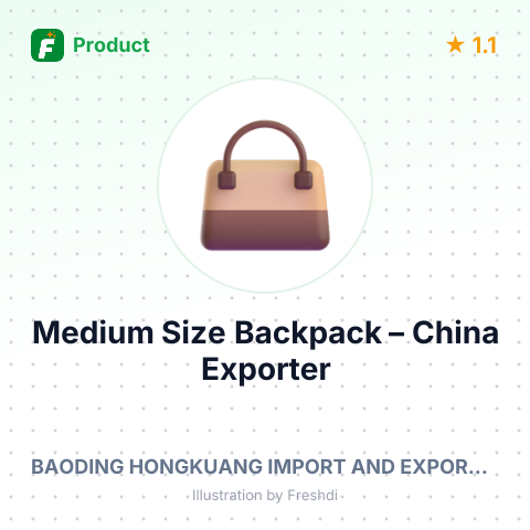 Medium Size Backpack – summary card, no photo uploaded yet