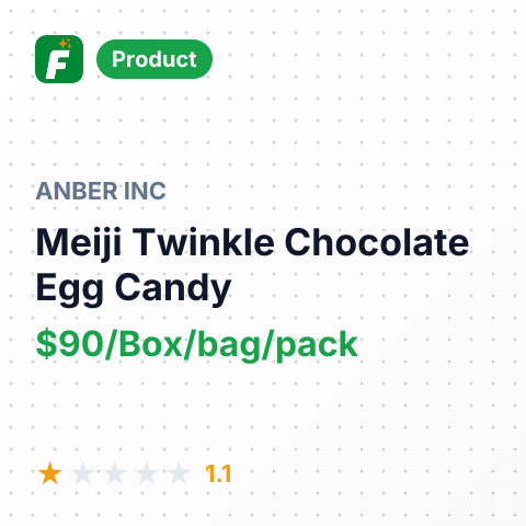 Meiji Twinkle Chocolate Egg Candy – summary card, no photo uploaded yet