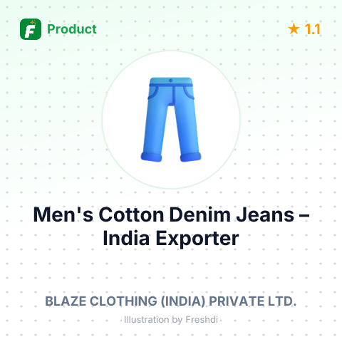 Men's Cotton Denim Jeans – summary card, no photo uploaded yet