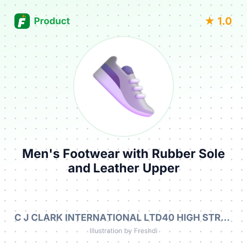 Men's Footwear with Rubber Sole and Leather Upper – summary card, no photo uploaded yet