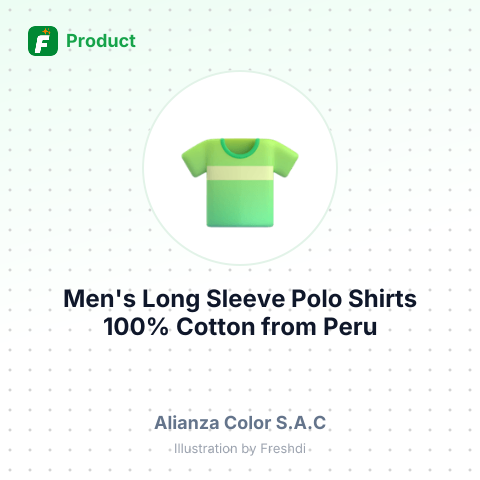 Men's Long Sleeve Polo Shirts 100% Cotton – summary card, no photo uploaded yet