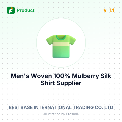 Men's Woven 100% Mulberry Silk Shirt – summary card, no photo uploaded yet