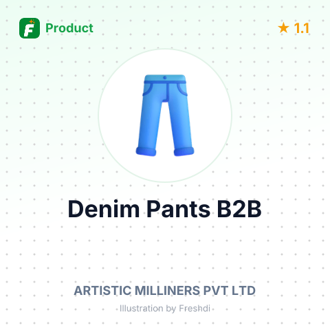 Men's Woven Blue & Black Denim Pants – summary card, no photo uploaded yet