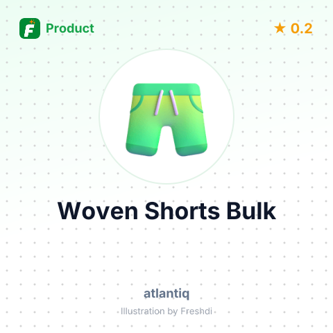 Men's Woven Shorts – summary card, no photo uploaded yet