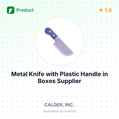 Metal Knife with Plastic Handle in Boxes – summary card, no photo uploaded yet