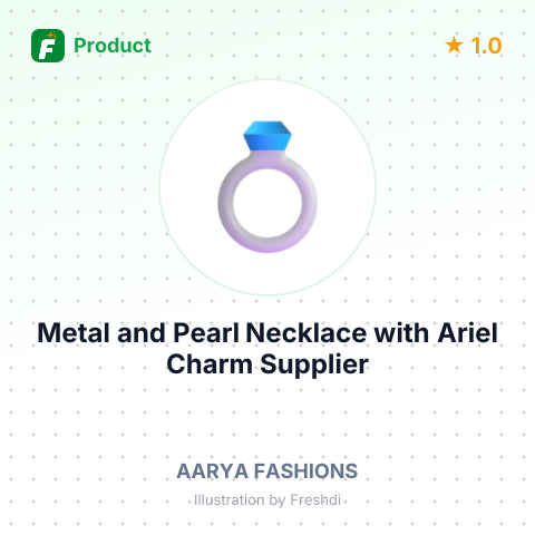 Metal and Pearl Necklace with Ariel Charm – summary card, no photo uploaded yet
