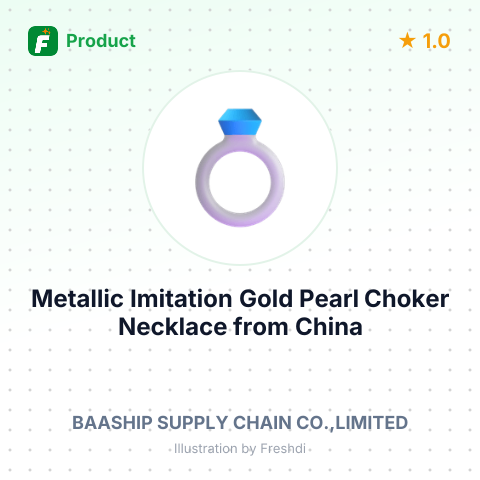 Metallic Imitation Gold Pearl Choker Necklace – summary card, no photo uploaded yet