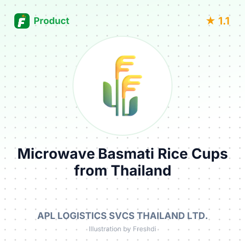 Microwave Basmati Rice Cups – product summary card, no photo uploaded yet