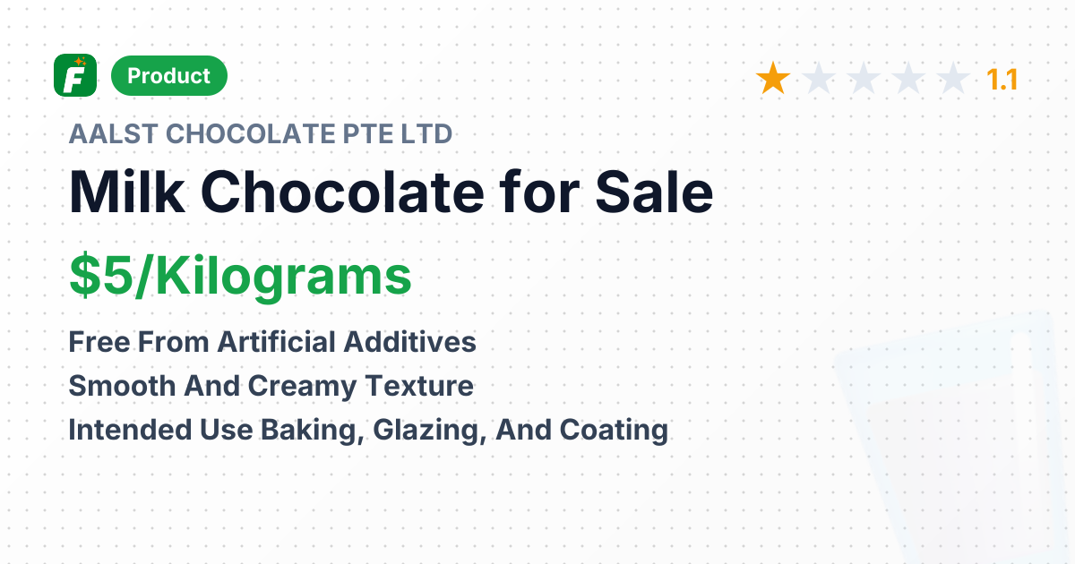 Milk Chocolate Compound – product summary card, no photo uploaded yet