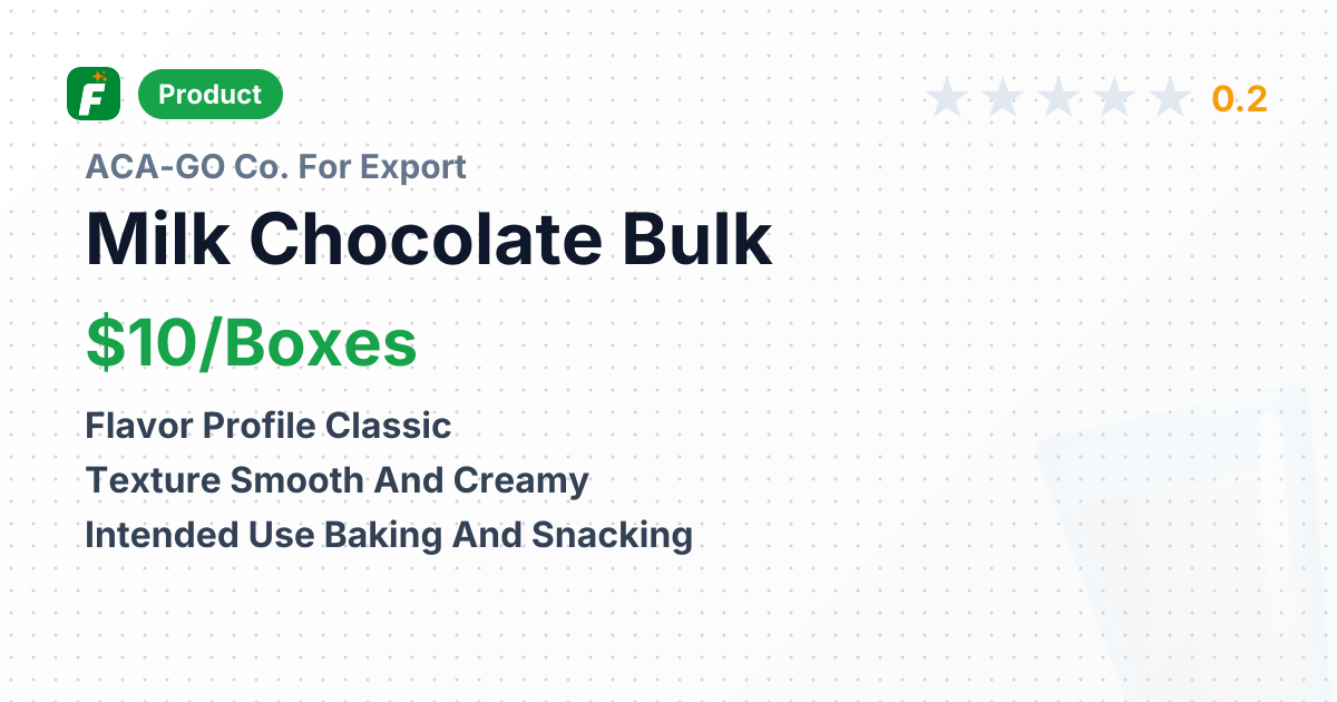 Milk Chocolate – product summary card, no photo uploaded yet