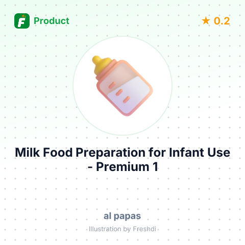 Milk Food Preparation for Infant Use - Premium 1 – summary card, no photo uploaded yet