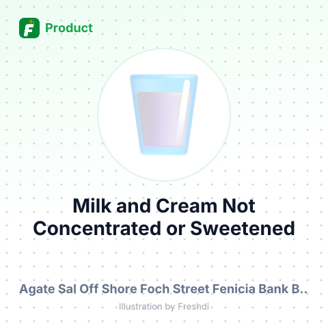 Milk and Cream, Not Concentrated or Sweetened – summary card, no photo uploaded yet