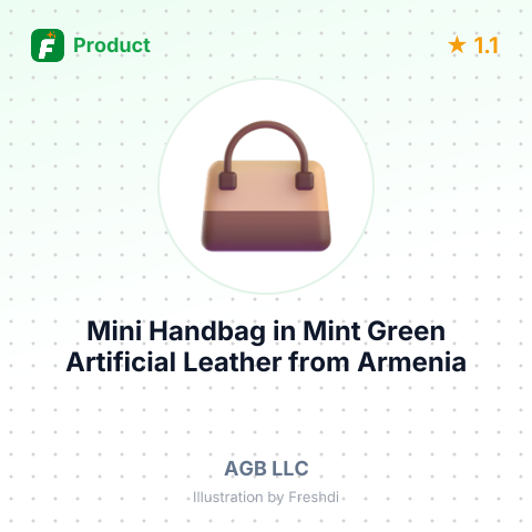 Mini Handbag in Mint Green Artificial Leather – summary card, no photo uploaded yet