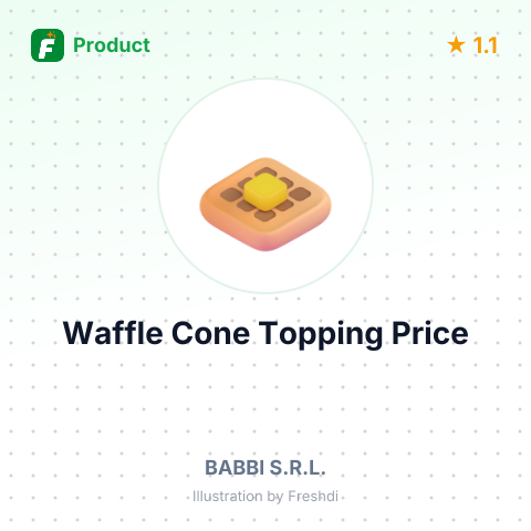 Mini Waffle Cone Topping – summary card, no photo uploaded yet