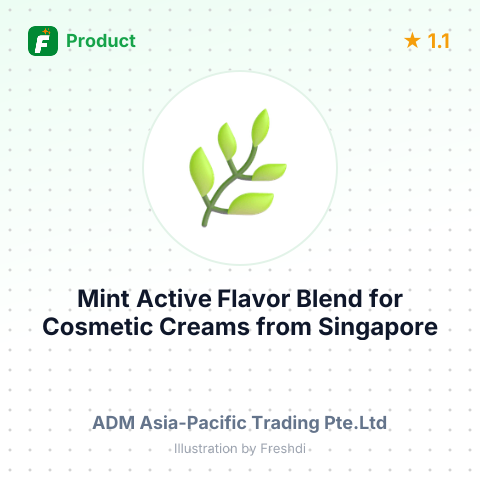 Mint Active Flavor Blend for Cosmetic Creams – summary card, no photo uploaded yet