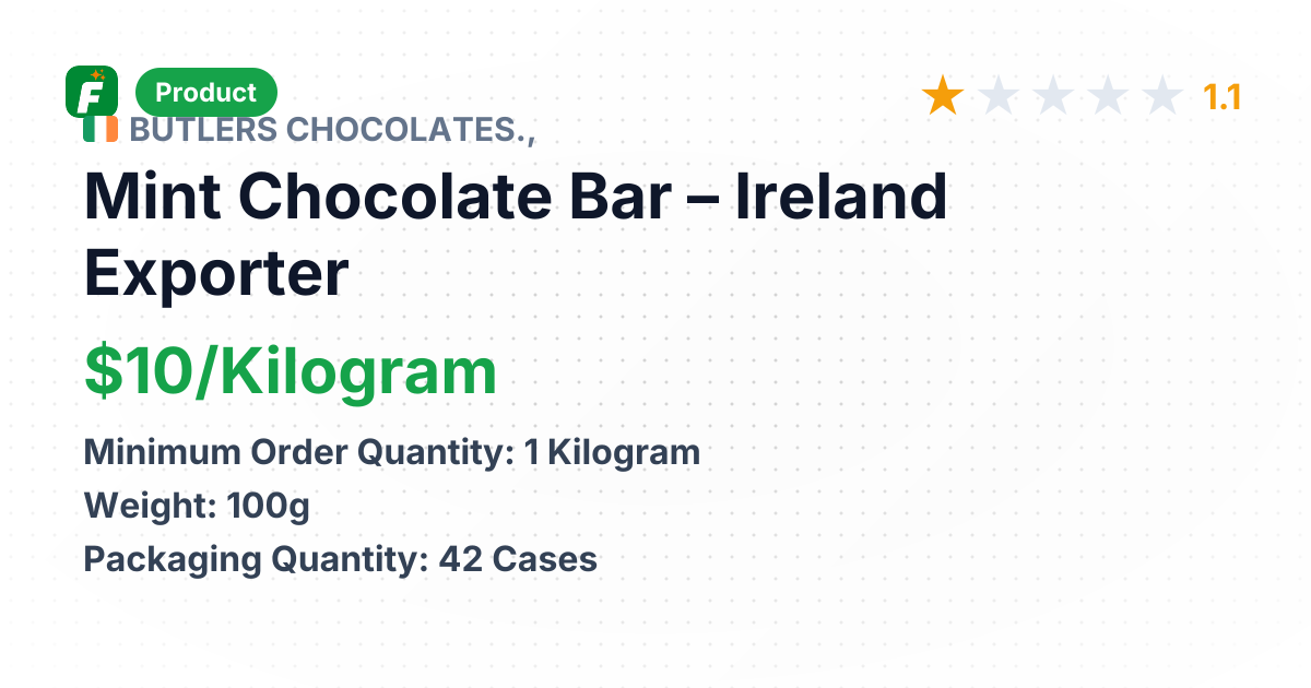 Mint Chocolate Bar – product summary card, no photo uploaded yet