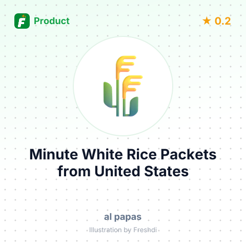 Minute White Rice Packets – summary card, no photo uploaded yet