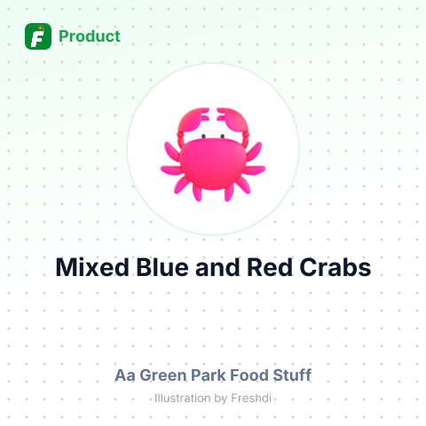 Mixed Blue and Red Crabs – summary card, no photo uploaded yet