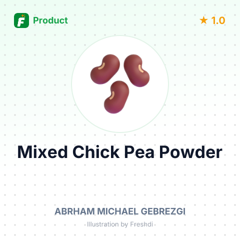 Mixed Chick Pea Powder – summary card, no photo uploaded yet