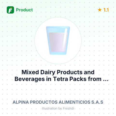 Mixed Dairy Products and Beverages in Tetra Packs – summary card, no photo uploaded yet