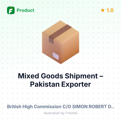 Mixed Goods Shipment – summary card, no photo uploaded yet
