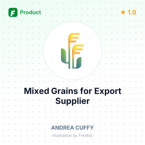 Mixed Grains for Export – product summary card, no photo uploaded yet