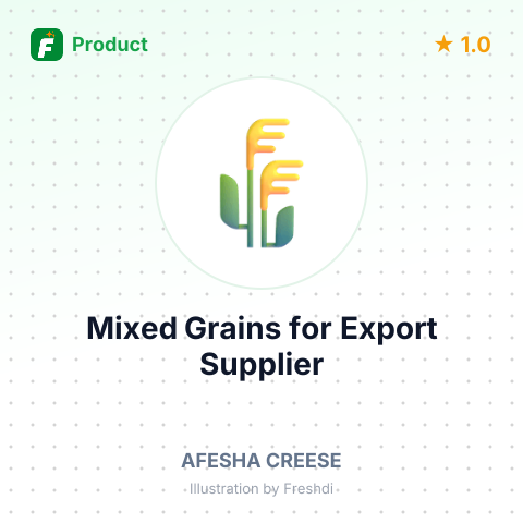 Mixed Grains for Export – product summary card, no photo uploaded yet