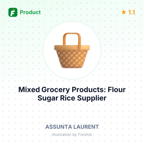 Mixed Grocery Products: Flour, Sugar, Rice – summary card, no photo uploaded yet