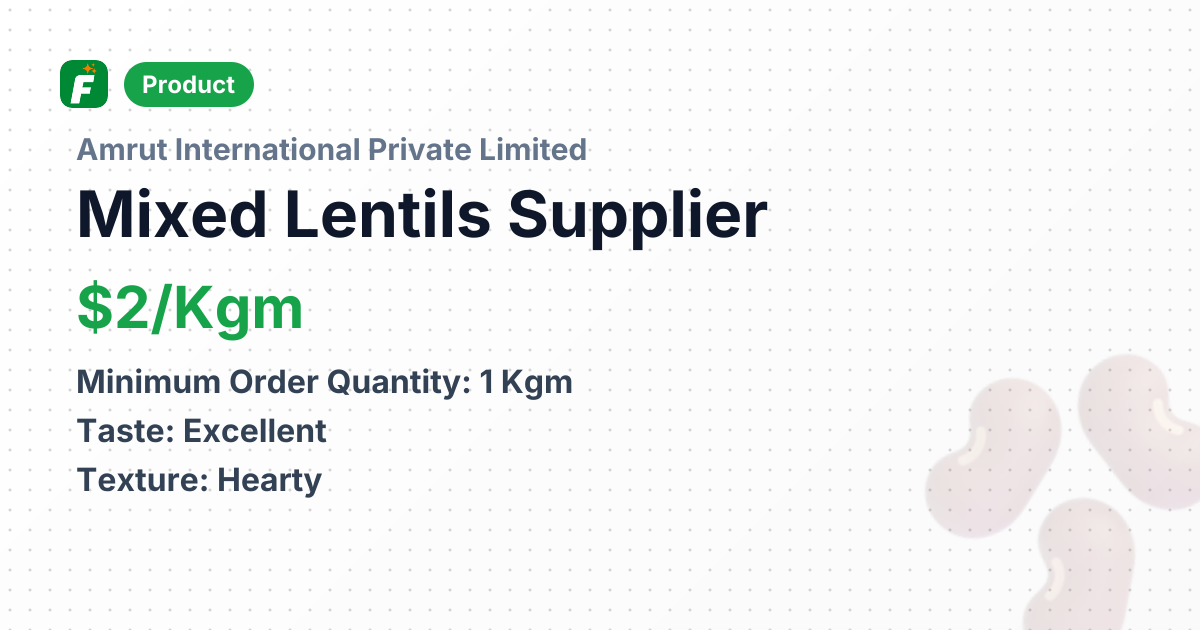 Mixed Lentils – product summary card, no photo uploaded yet