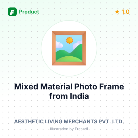 Mixed Material Photo Frame – summary card, no photo uploaded yet