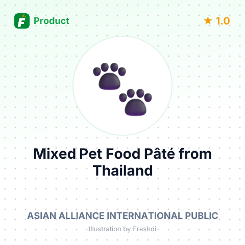 Mixed Pet Food Pâté – product summary card, no photo uploaded yet