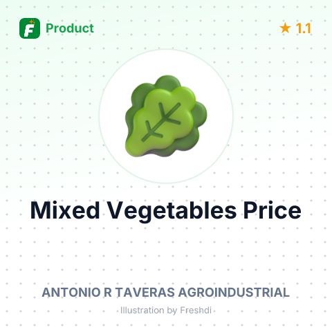 Mixed Vegetables and Herbs (Celeriac, Hot Peppers, Sour Oranges, Yautia Yellow, Sweet Peppers, Dry Coconut, Oregano) – summary card, no photo uploaded yet