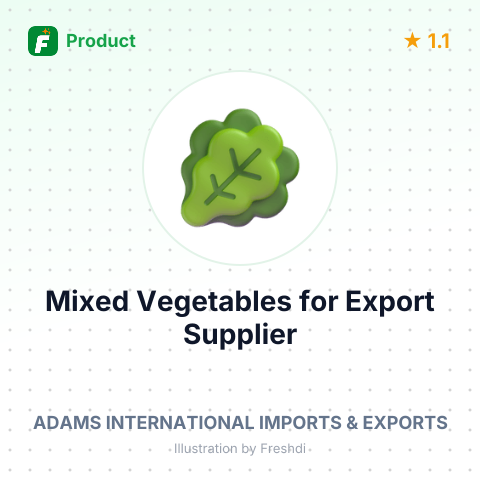 Mixed Vegetables for Export – summary card, no photo uploaded yet
