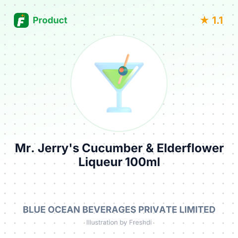 Mr. Jerry's Cucumber & Elderflower Liqueur 100ml – summary card, no photo uploaded yet